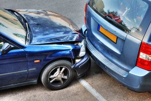 Car collision in the parking lot