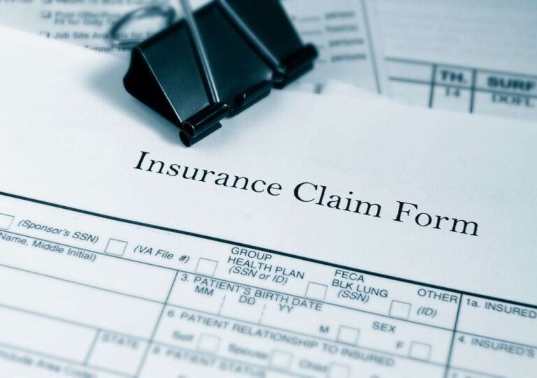 Insurance claim form and bills