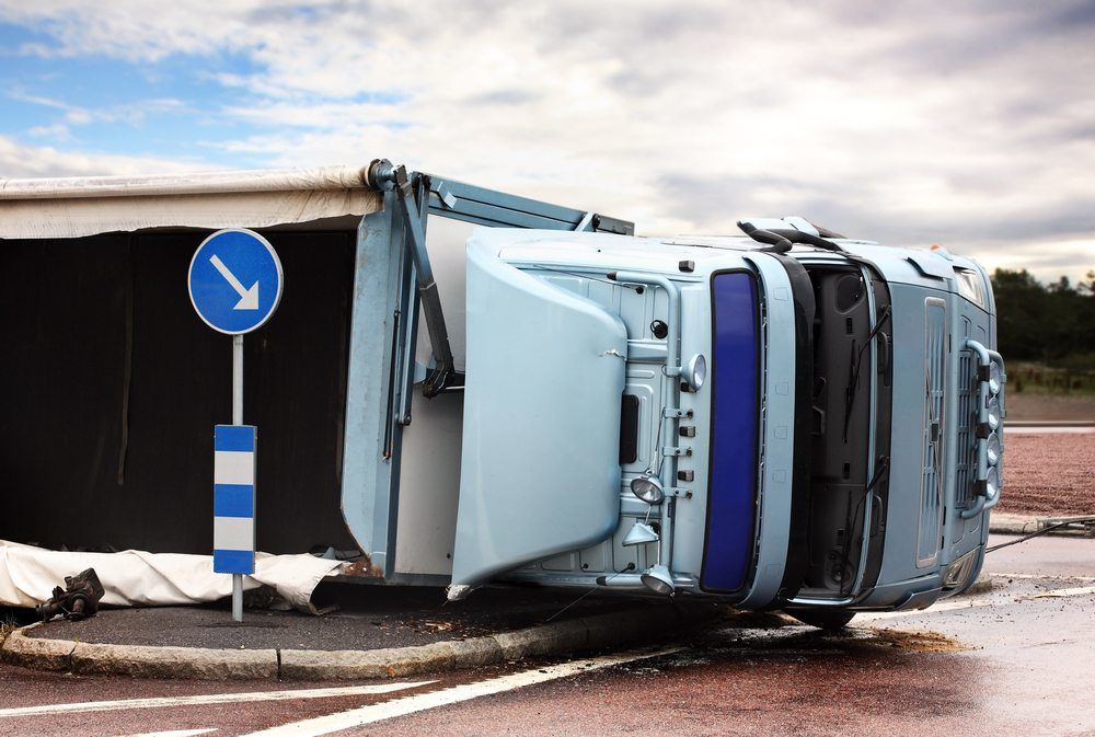 Overturned Semi Truck