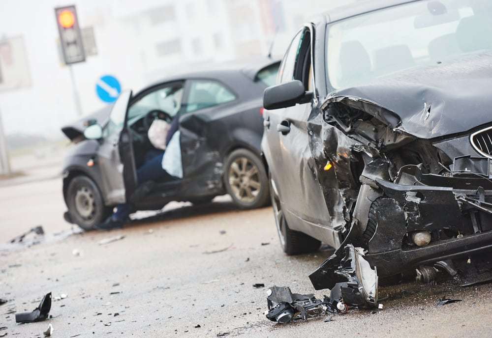 car crash accident on street