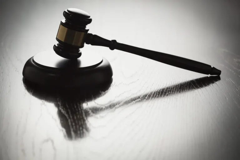 Gavel on desk
